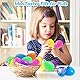 Dekewe 50 PCS Ostereier Plastik Bunt, 6 cm Plastikeier zum Befüllen, Oster Überraschungsei für Ostern Jagd Geschenke Und Osterthema Party Gunst