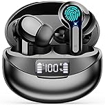 Wireless Earbuds Ear Buds Earphones-Bluetooth 5.3 USB C Mini Headphones Touch Control with Microphone Hi-Fi Stereo Sound Deep Bass CVC Noise Cancelling Dual LED Display 35H Playtime Water-Resistant