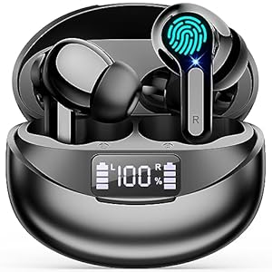 Bluetooth Kopfhörer Kabellos in Ear - Bluetooth 5.3 Hi-Fi Stereo Deep Bass Kabellose Kopfhoerer Noise Cancelling CVC Wireless Earbuds 35 Std. Spielzeit 13mm Treiber Ohrhörer Wasserdich USB C Headphone