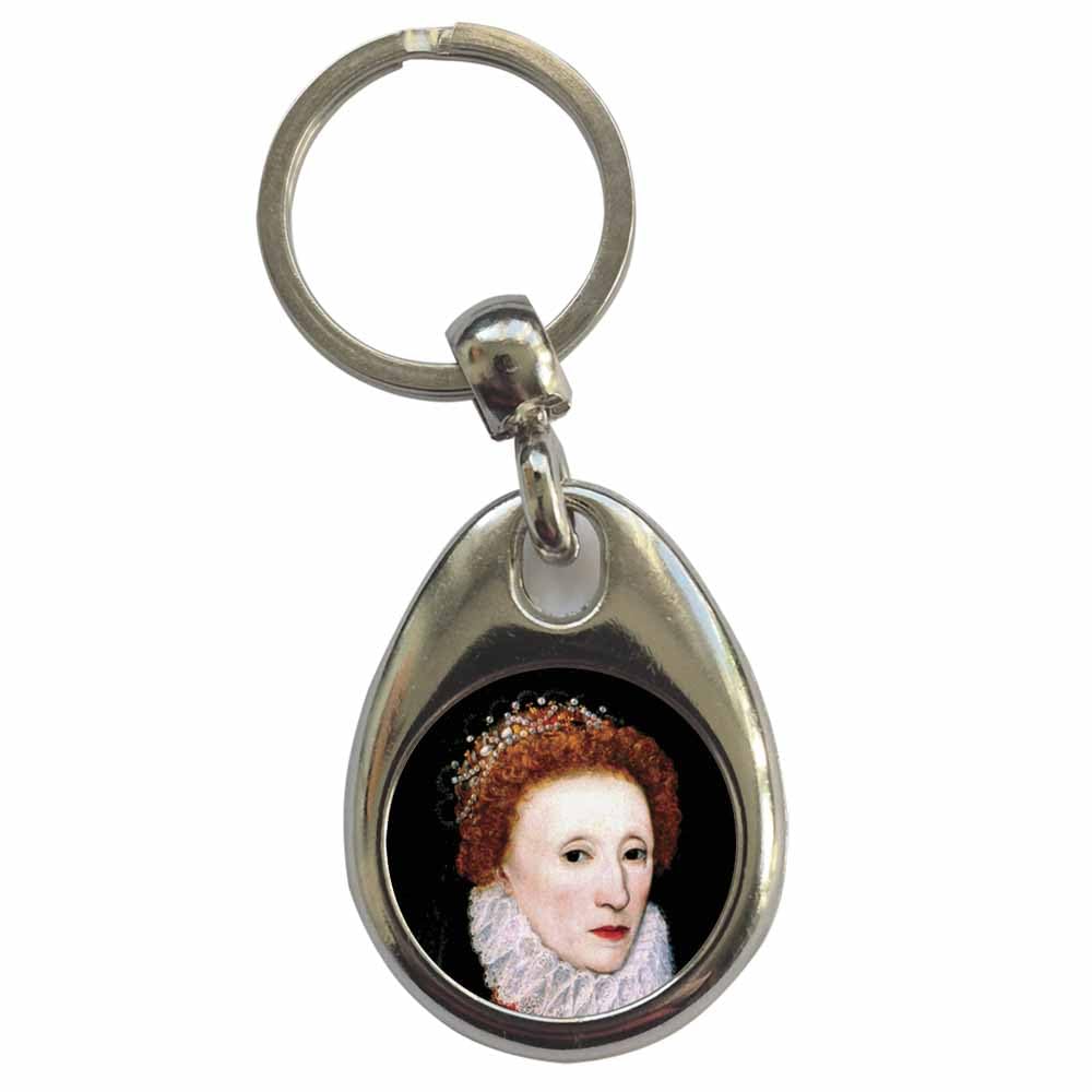 Ozorath Queen Elizabeth I Keyring Keychain with Split Ring Attachment and Metal Key Fob