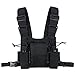 Naliovker Radios De Poche Radio De Poitrine Harnais Poitrine Face Pack Pochette Etui Gilet greement Etui pour 2 Voies Radio Talkie Walkie Applique a UV-5R Noir