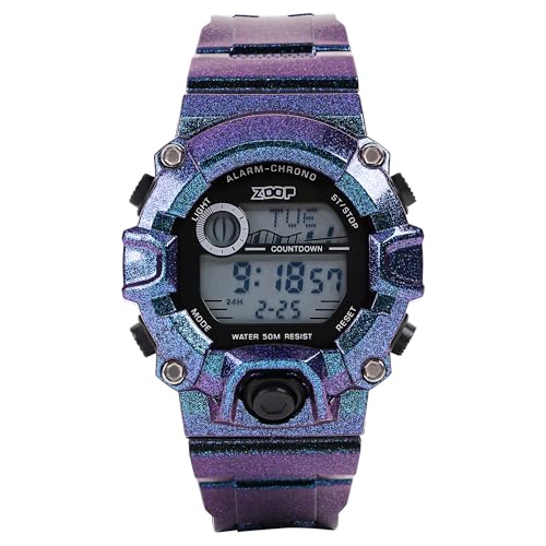 Image of Zoop Digital Watch with Digital Dial & Blue Sheen Strap for Boys Kids, from House of Titan - 16051PP01