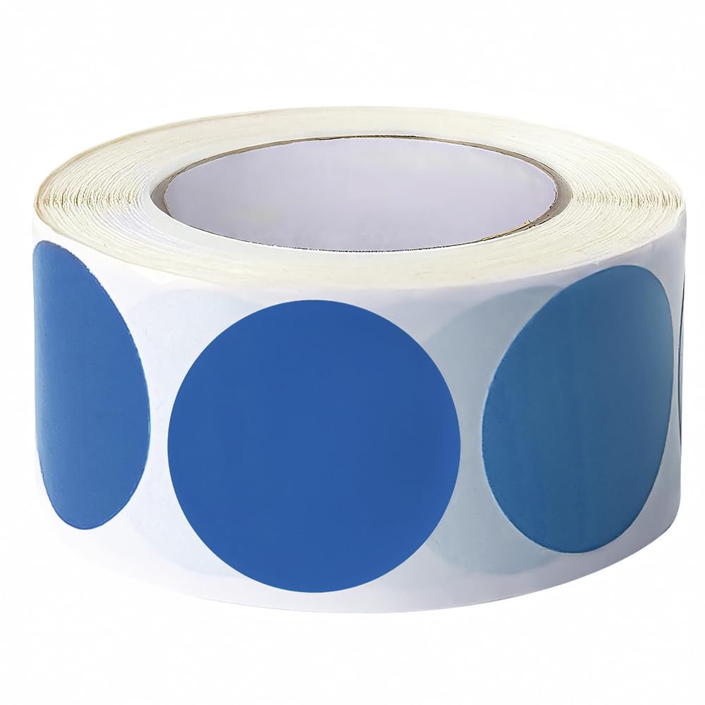 SHYGO® 1“ Blue Circle Dot Stickers Color Coding Labels, 1000PCS 2 Rolls