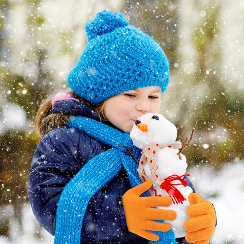 Image of ONESING 12 Pairs Kids Gloves - Warm Knitted Winter Gloves Bulk for Girls Boys | Children Gloves Designed for Cold Weather