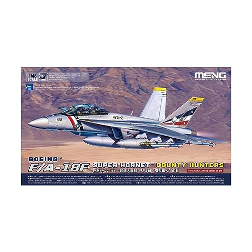 Meng Model 1:48 - F/A-18F Super Hornet Bounty Hunters, Unpainted, Unique waist