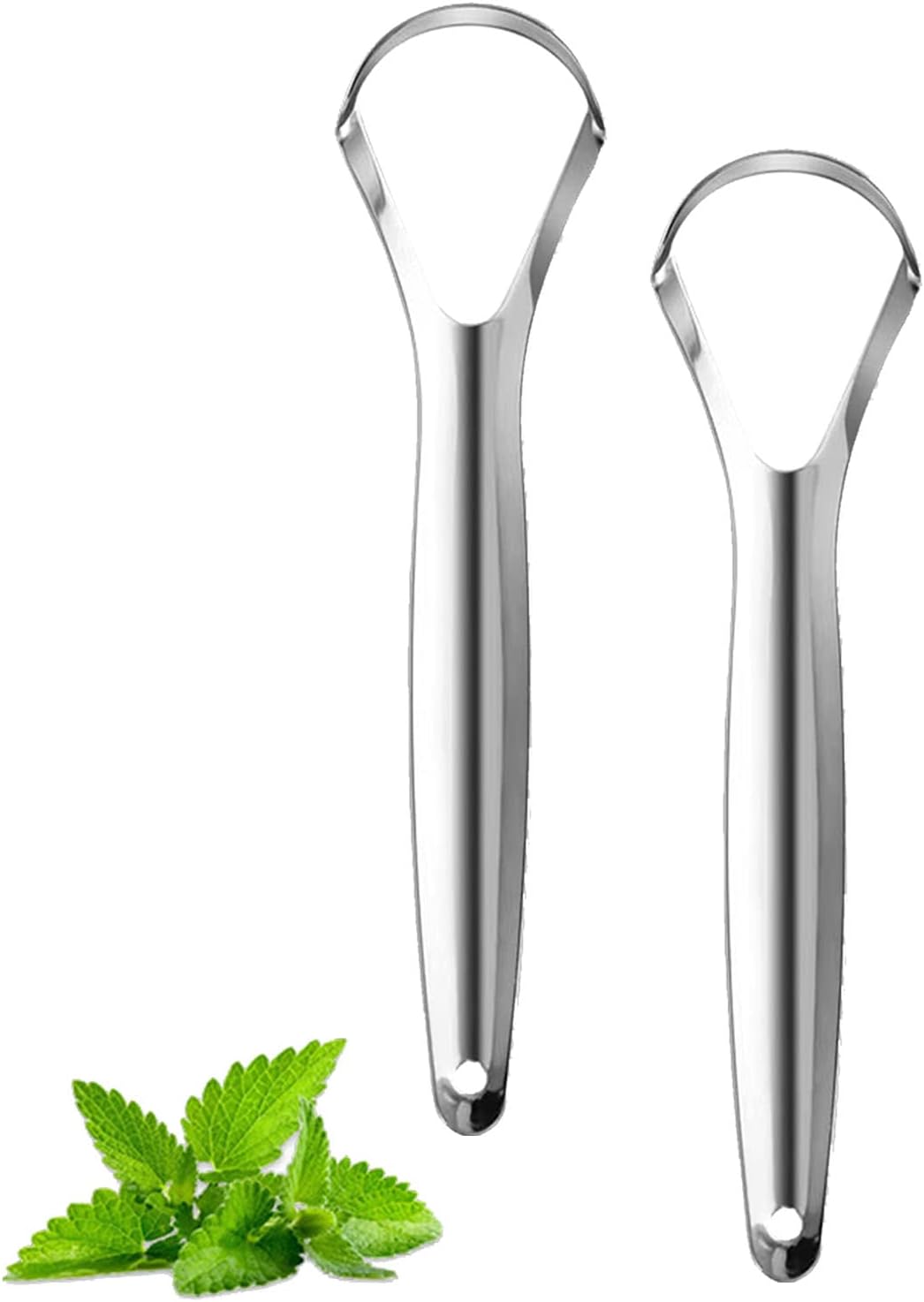 Yiwafu 2 Pack Tongue Scraper,Stainless Steel Tongue Cleaners,Tongue Scraper for Adults, Reduce