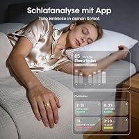 BANLVS Smart Watch Ring für Herren Damen, Fitness Ring mit 24/7 Herzfrequenz HRV, SpO2 Schlaf Temp, 176 Sportmodi, IP68 Wasserdicht Smartring, APP kein ABO, für Android und iOS (Gold, 65.4mm(11)) – Ansicht 6