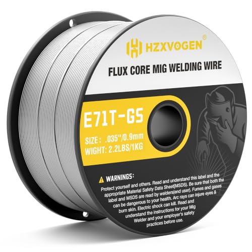 H HZXVOGEN ノンガス半自動溶接機 ワイヤー E71T-GS フラックスワイヤー 溶接ワイヤー ノンガスワイヤー フラックス入りワイヤ 0.9mm 重さ1KG