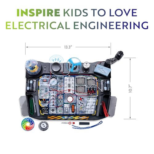 Playz Advanced Electrical Circuit Board Engineering Kit for Kids with 328+ STEM Projects on Electricity, Voltage, Currents, Resistance, & Magnetic Science | Gift for Children Age 8-13+