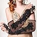 Tsophreniq 2pack Elegant Fingerless Lace Gloves Long Oversleeves Fashionable Sleeves for Weddings Dance Parties
