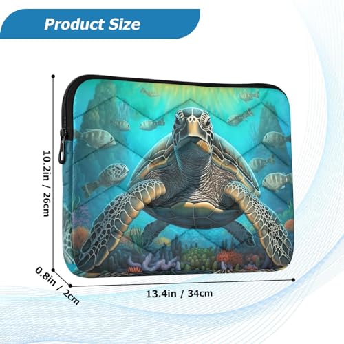 Funda para portátil 13-14 pulgadas tortuga marina impermeable miniatura 3
