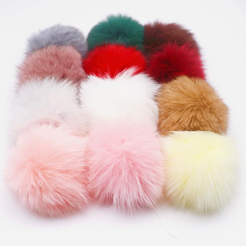 9 pièces/lot de boules de pompons de 90 mm adaptées pour le bricolage, la décoration, la couture, les matériaux d'artisanat (couleur : café, taille : 90 mm, 9 pièces, 1 carte)