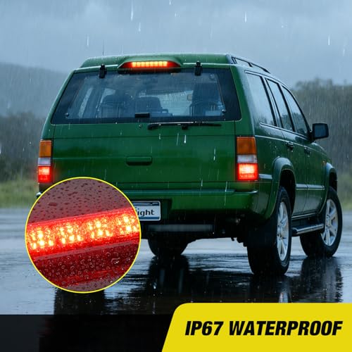 Image of Nilight Third Brake Light Tail High Mount 3rd Stop Lights Smoked Lens Compatible with Nissan Pathfinder 1993 1994 1995 Van SUV Rear Center Cab Lamp