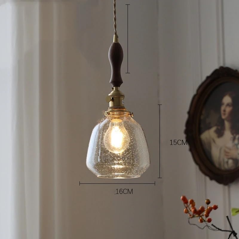 Suspension LED cuivre et verre lustre d'exception style nordique