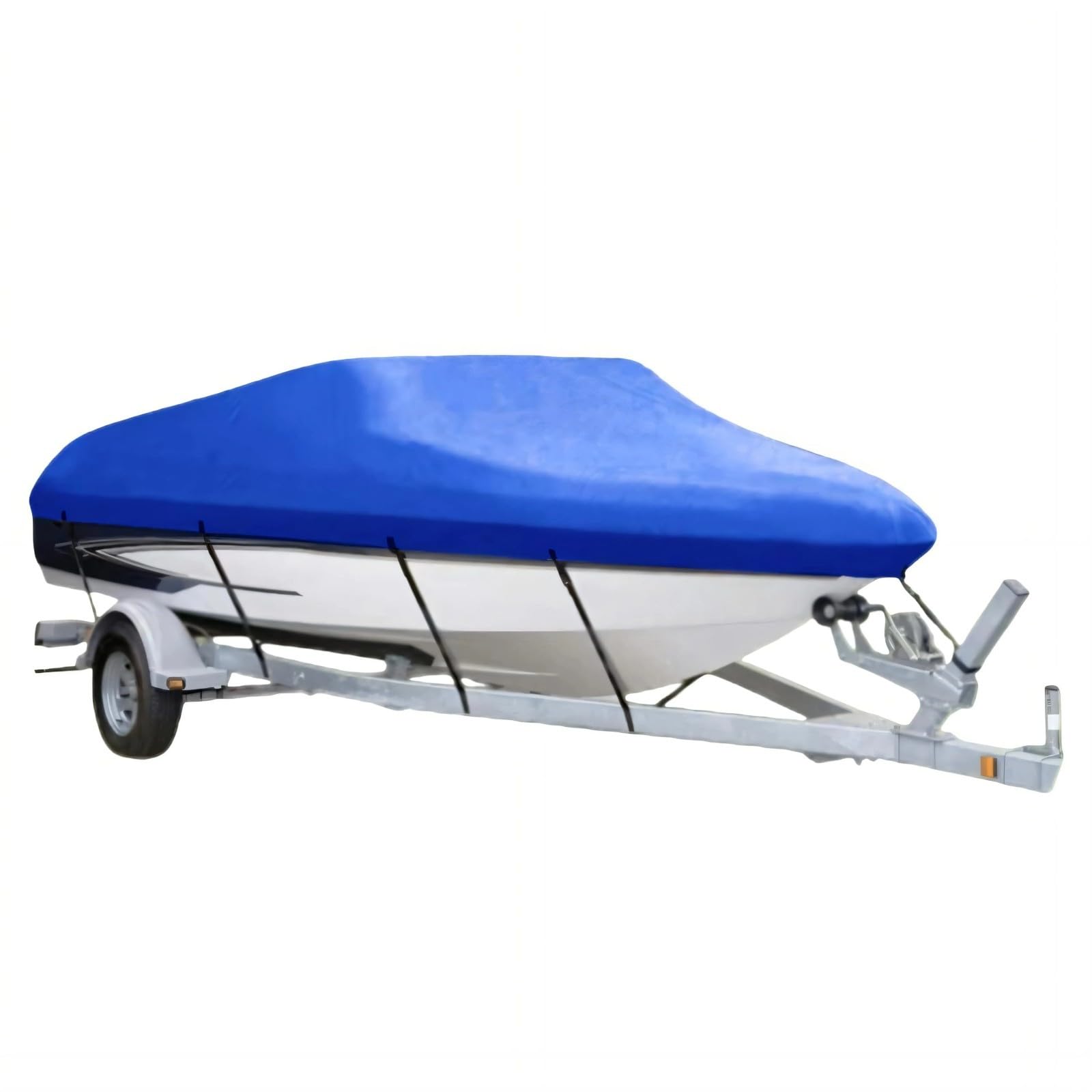 WGDYRP General Waterproof Boat Cover Secure Design Boat Housing for V Hull Fishing Ski Boats Fits 14-16 Feet Length