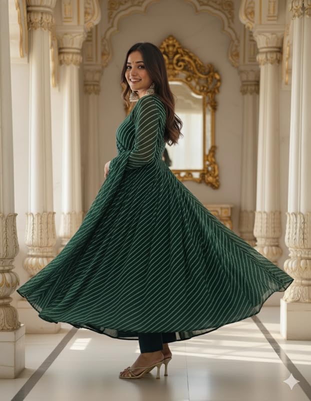 Image of Women's Georgette Anarkali Gown with Dupatta Set | Festive | Traditional | Wedding 190 Aarohi