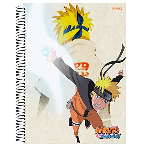 Caderno Universitário Espiral 10M Capa Dura 160 Fls Naruto