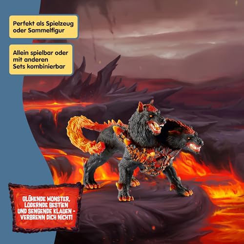SCHLEICH ELDRADOR Creatures | Höllenhund 42451 | ELDRADOR Monster Spielfigur | detailgetreue Sammelfigur | tolles Geschenk für Mädchen und Jungen | Spielzeug ab 7 Jahren | 14 x 7 x 10 cm