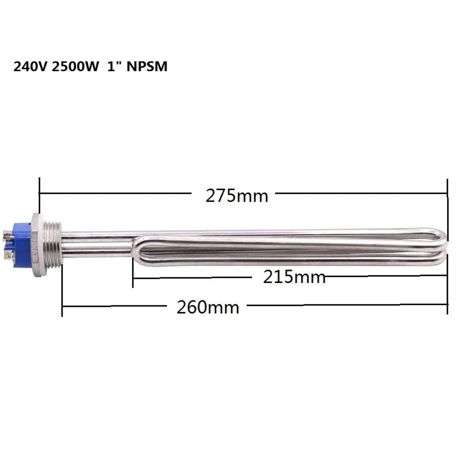 DERNORD 240V 2500W Foldback Water Heater Element Screw-plug Heating Element  - Amazon.com