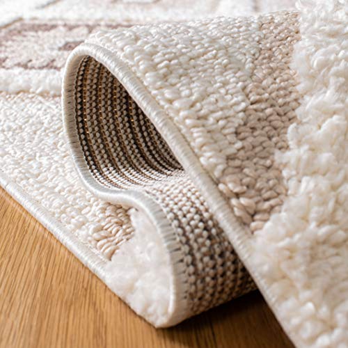 Tapete cuadrado Boho 200x200 cm color beige miniatura 5