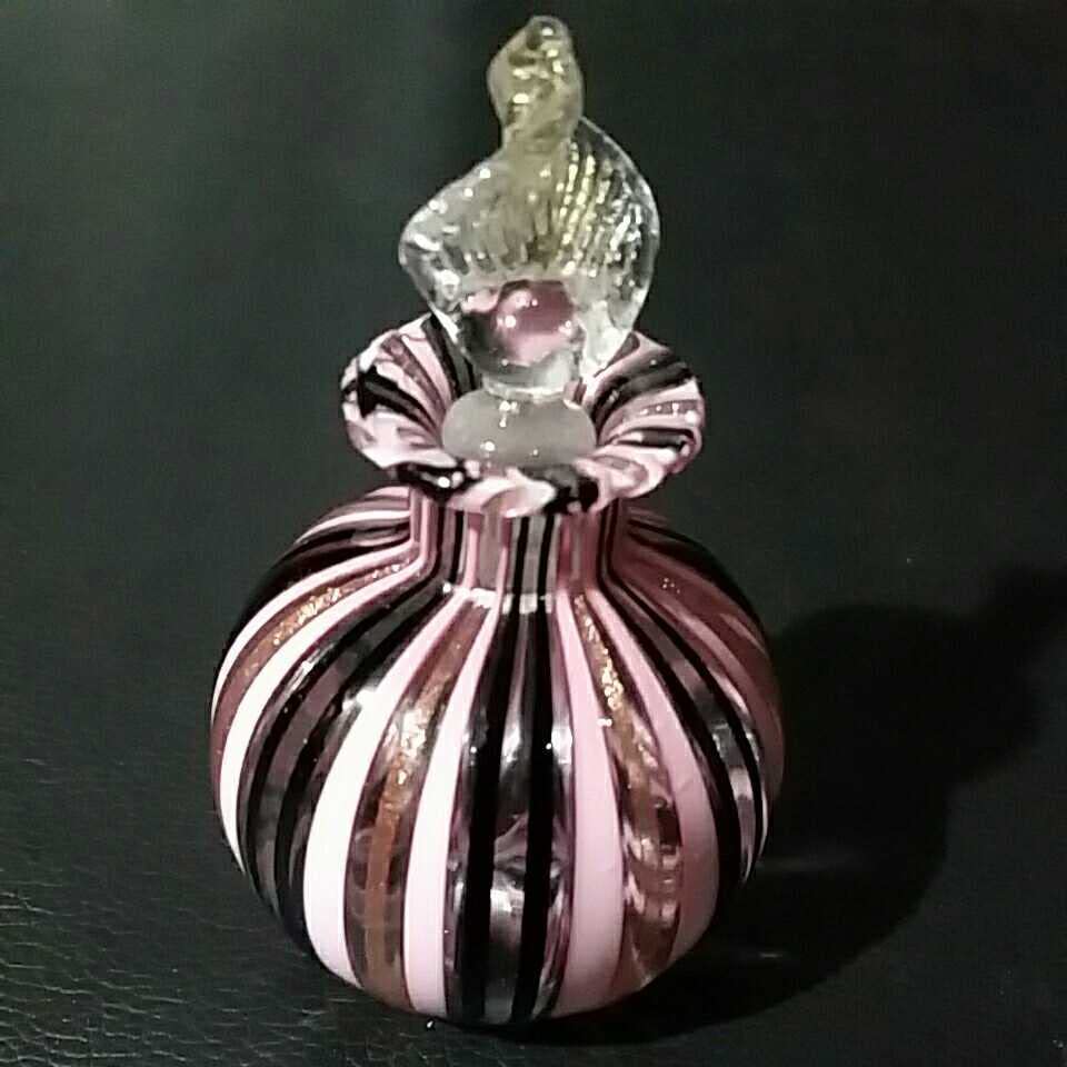 Amazon.co.jp: MURANO ムラノ 金彩 ピンク ブラック ライン パフューム 