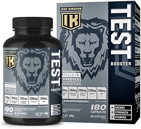 IRON KINGDOM TEST BOOSTER, Testosterone Booster, Increase Energy, Strength, Stamina, Clinically dosed