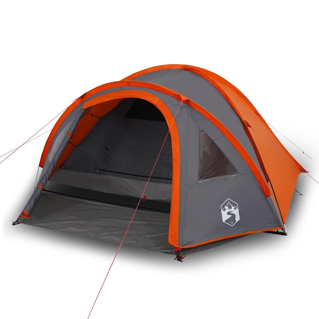 Tenda da campeggio per 4 persone verde impermeabile tenda a cupola in poliestere con copertura rimovibile e buona ventilazione