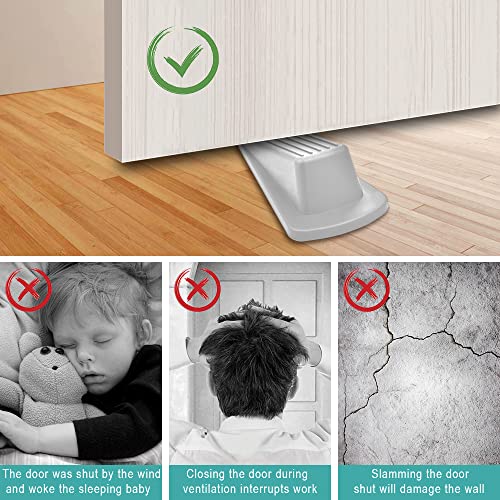 Vanleonet Door Stoppers, Rubber Door Stop Wedge, Prevent The Lock-Outs, Door Stoppers For Bottom Of Door On Tile, Concrete, Carpet, Wooden Floor #TOP3