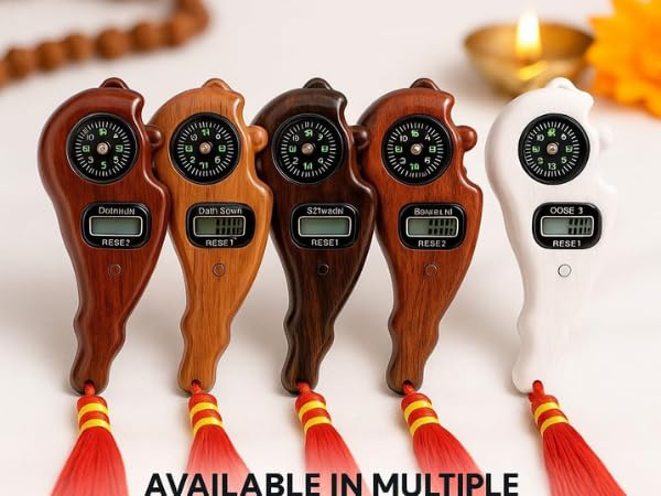 Image of Mantra Jaap Digital Tally Counting with Compass Unique Design & Mini Hand Tally Counter Prayer Beads Digital Jap Mala Combo Set-1-MULTI-COLOR