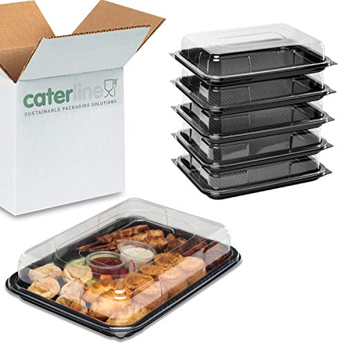 5 bandejas de Comida para Fiestas con diseño de Buffet (Incluye Tapa)