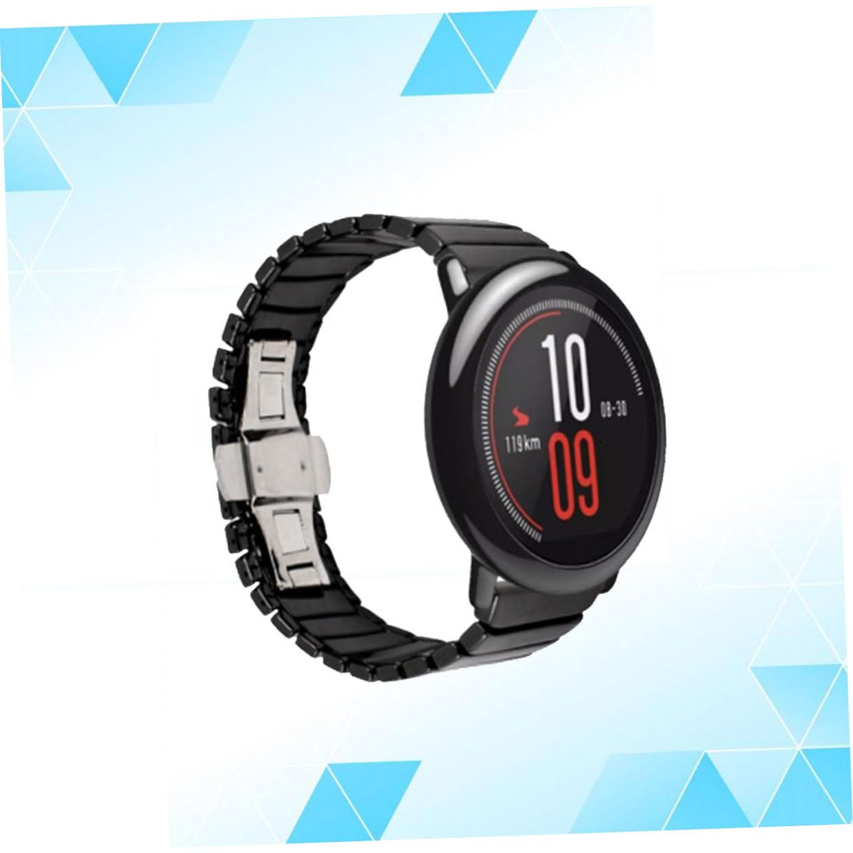 Artibetter Cinturino Orologio Ceramico 22mm Nero per Watch 1/2/2s | Fibbia in Metallo, Sostituzione per Smart Watch, Profilo Elegante Unisex
