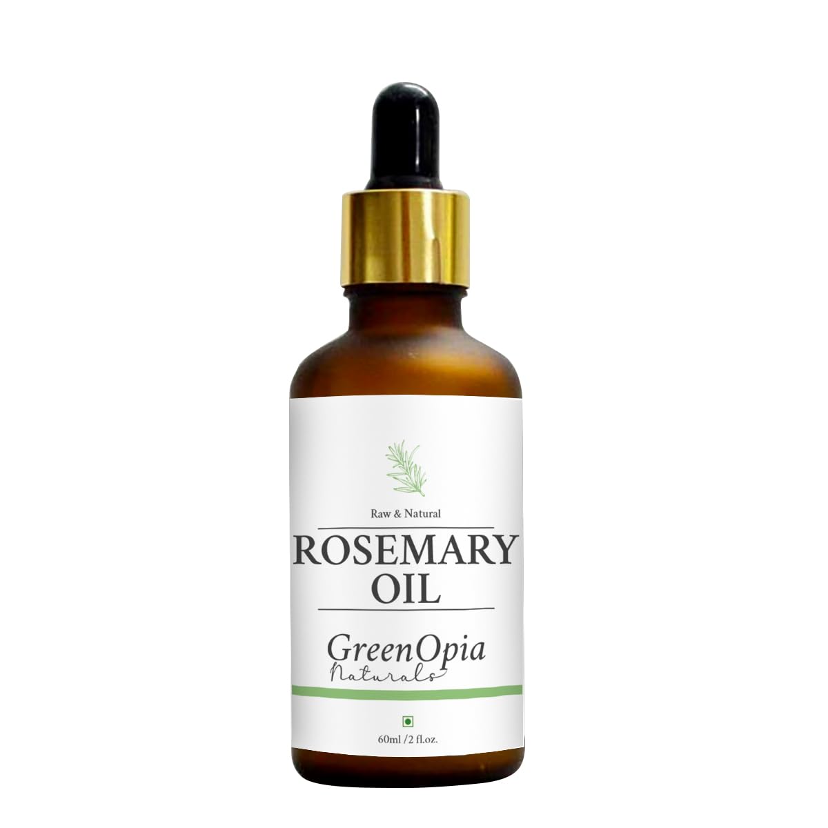 Rosemary Essential Oil: Accelerated Hair Growth 60 ML Natural, and Undiluted Rosemary Leaves Oil for Hair Fall Control (Pack of 1)