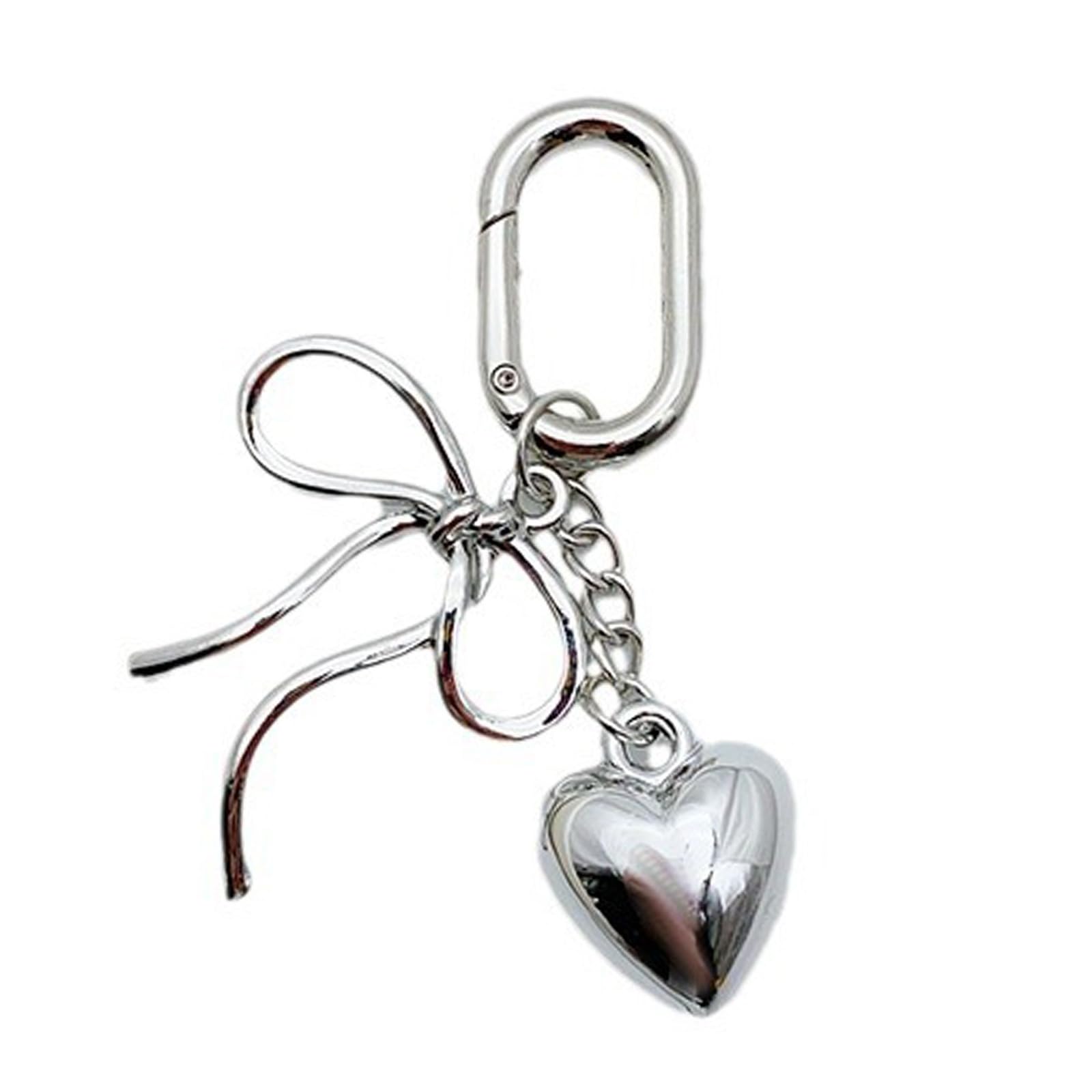 NEWFT Heart Charm Stylish Pendant Multipurpose Holder Handbag Adornment Fashion Accessory Alloy Texture