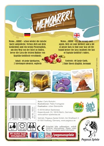 Pegasus Spiele 18324G - Memoarrr (Edition Spielwiese), 8 Jahre to 99 Jahre