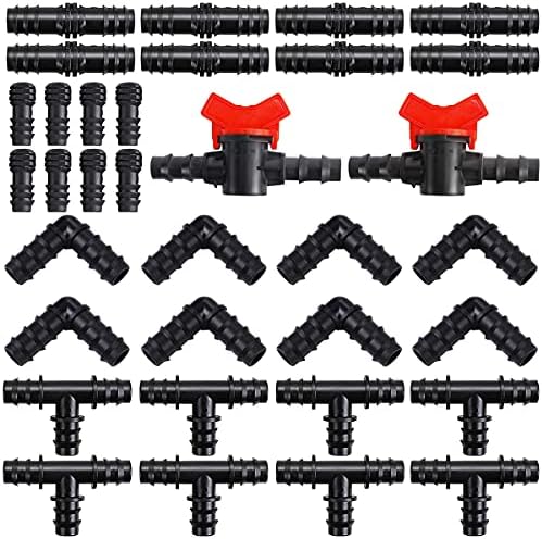 Kit Irrigazione A Goccia 30 Pezzi - Raccordi Per Tubi 4/7mm, Con Tee, Gomiti E Valvole - Foto 9