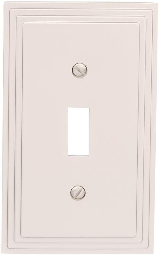 Tiered 1-Toggle Wall Plate - Satin Nickel Cast