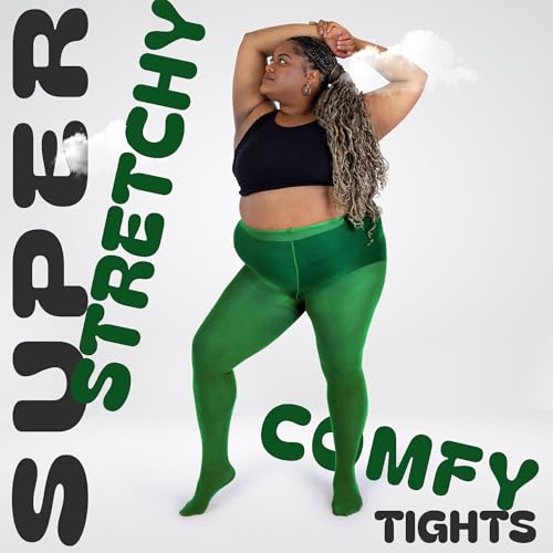 Image of Silky Toes Plus Size Tights for Women | 60D Soft Opaque Comfort Fit Pantyhose | Black or Colored 1-2 pairs | 1X-8X