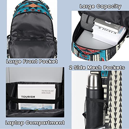 Ethnic Aztec School Backpack for Boys Girls TeensAztec Geometric College Students Backpack Laptop Backpack Travel Backpacks Bookbag Daypack4