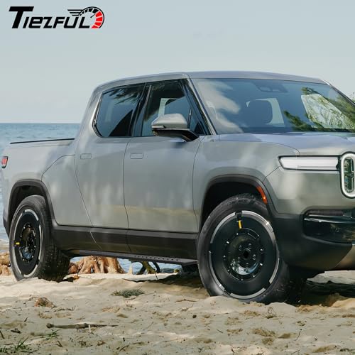 Estribos laterales para Rivian R1T 2022-2024 acero negro miniatura 7