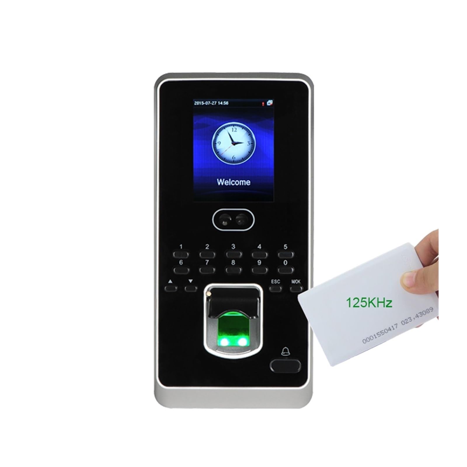 Zegar czasu pracy dla małych firm, Iface3 Rozpoznawanie twarzy Rejestracja czasu pracy i kontrola dostępu z czytnikiem linii papilarnych Komunikacja TCP/IP USB(Multibio800-IC,Arabic)