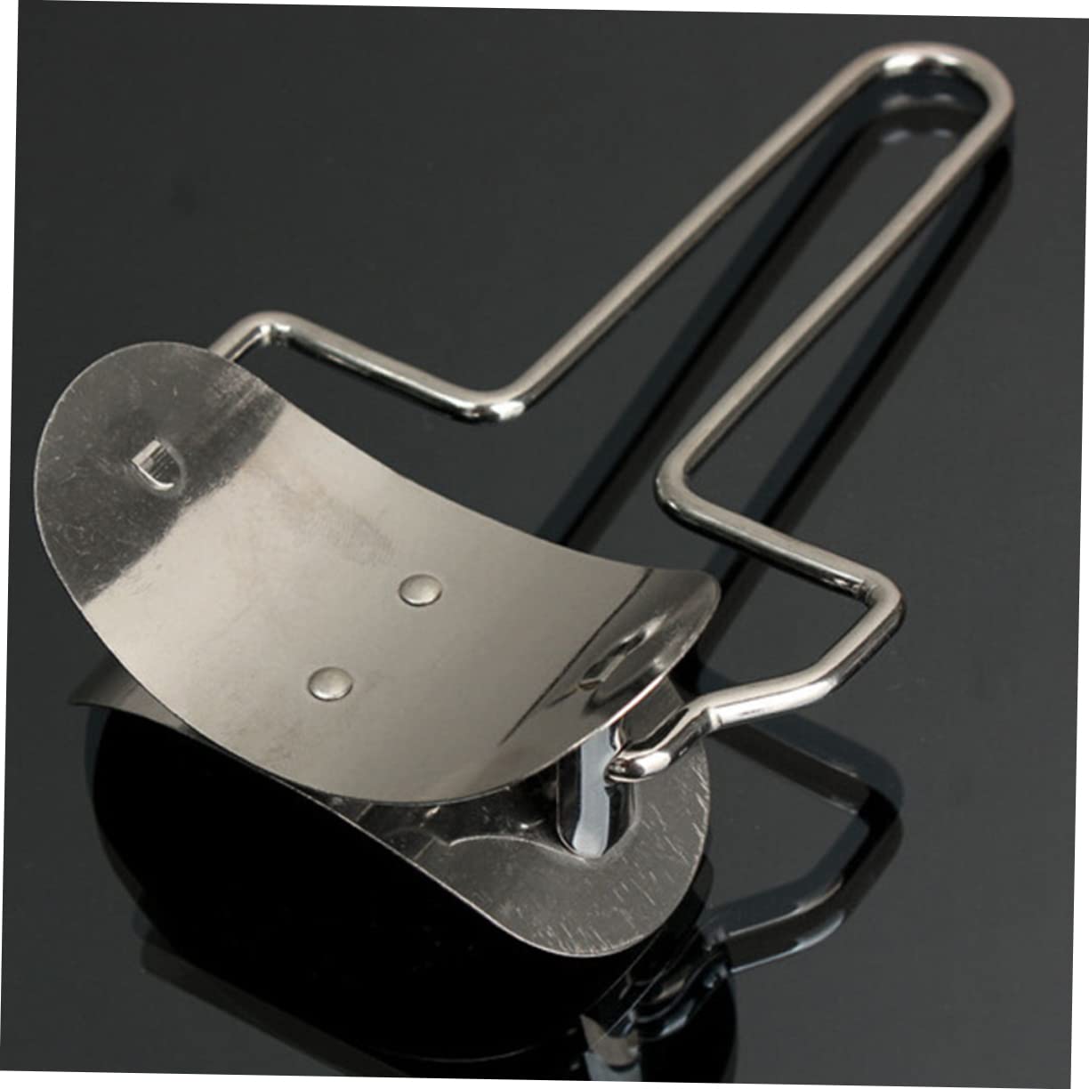 Homoyoyo Sturdy Stainless Steel Dough Press Dumpling Wrapper Molding Tool Ravioli Maker Easy Rolling and Cutting