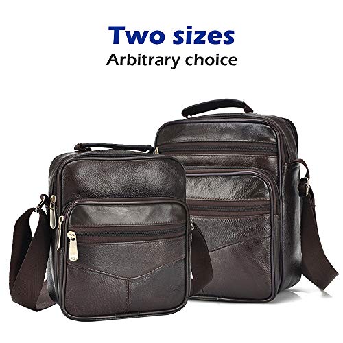 SPAHER Leren Schoudertas Herentas Sling Bag Kleine Handtas Schoudertas Vintage Messenger Polstas Messenger Bags Heren… - Afbeelding 3