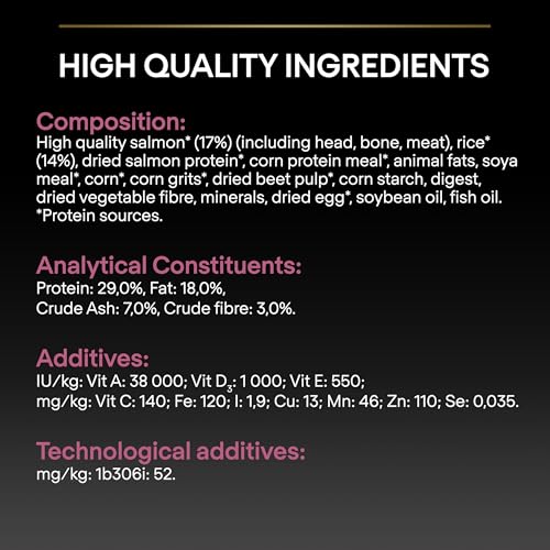 Pro Plan PURINA PRO PLAN Medium & Large Adult 7+ Sensitive Skin, Hundefutter trocken, reich an Lachs, 1er Pack (1 x 14 kg)