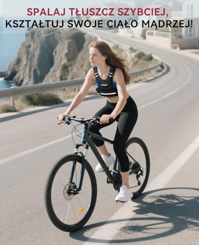 HAPBEAR Regulowana Kamizelka Obciążeniowa dla Mężczyzn i Kobiet – 5–9 kg z 6 Workami Żelaznego Piasku, Duża Kieszeń na Kettlebell – Idealna do Fitness, Treningu Siłowego, Biegania i Odchudzania