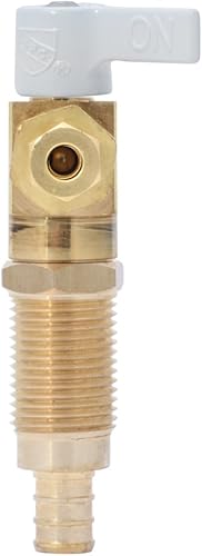 Miniatura 2 de SharkBite Válvula de fabricación de hielo de crimpado de 1/2 pulgada, accesorio de fontanería de latón, tubo PEX, PE-RT, 25095A