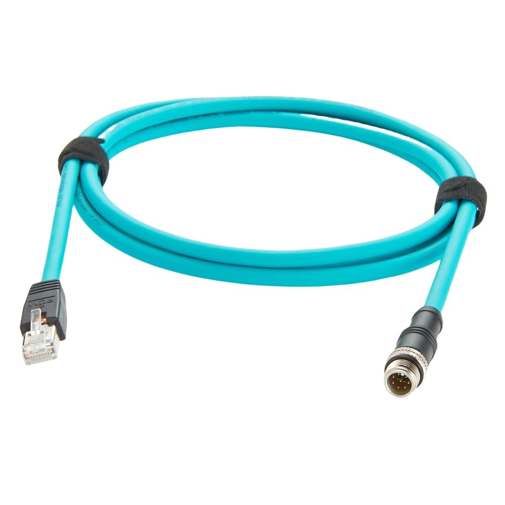 M12 8-pinowy kabel krosowy z kodem A do RJ45 CAT6A przemysłowy kabel Ethernet M12 męski do RJ45 GigE Vision kabel krosowy o wysokiej elastyczności, ekranowany przedłużacz kompatybilny z Cognex Basler