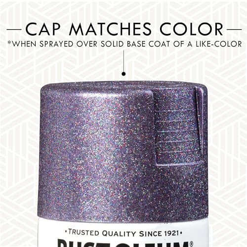 Image of Rust-Oleum 342607 Specialty Glitter Spray Paint, 10.25 oz, Purple Multi-Color