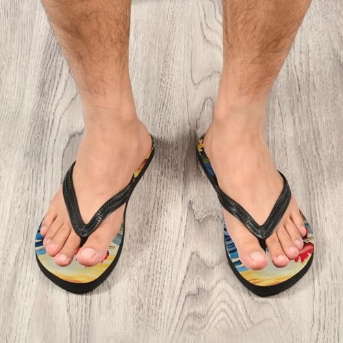 Flower Sunflower Rooster Flip Flop Beach Summer Casual Sandal for Women & Men Shower Shoes 208567404