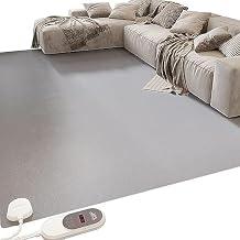 Infrared Floor Heated Rug, Indoor Floor Heater, Electric Heating Carpet, Non-Slip Electric Heating Pad, Easy to Clean for Office, Bedroom, Living Room,140x200cm