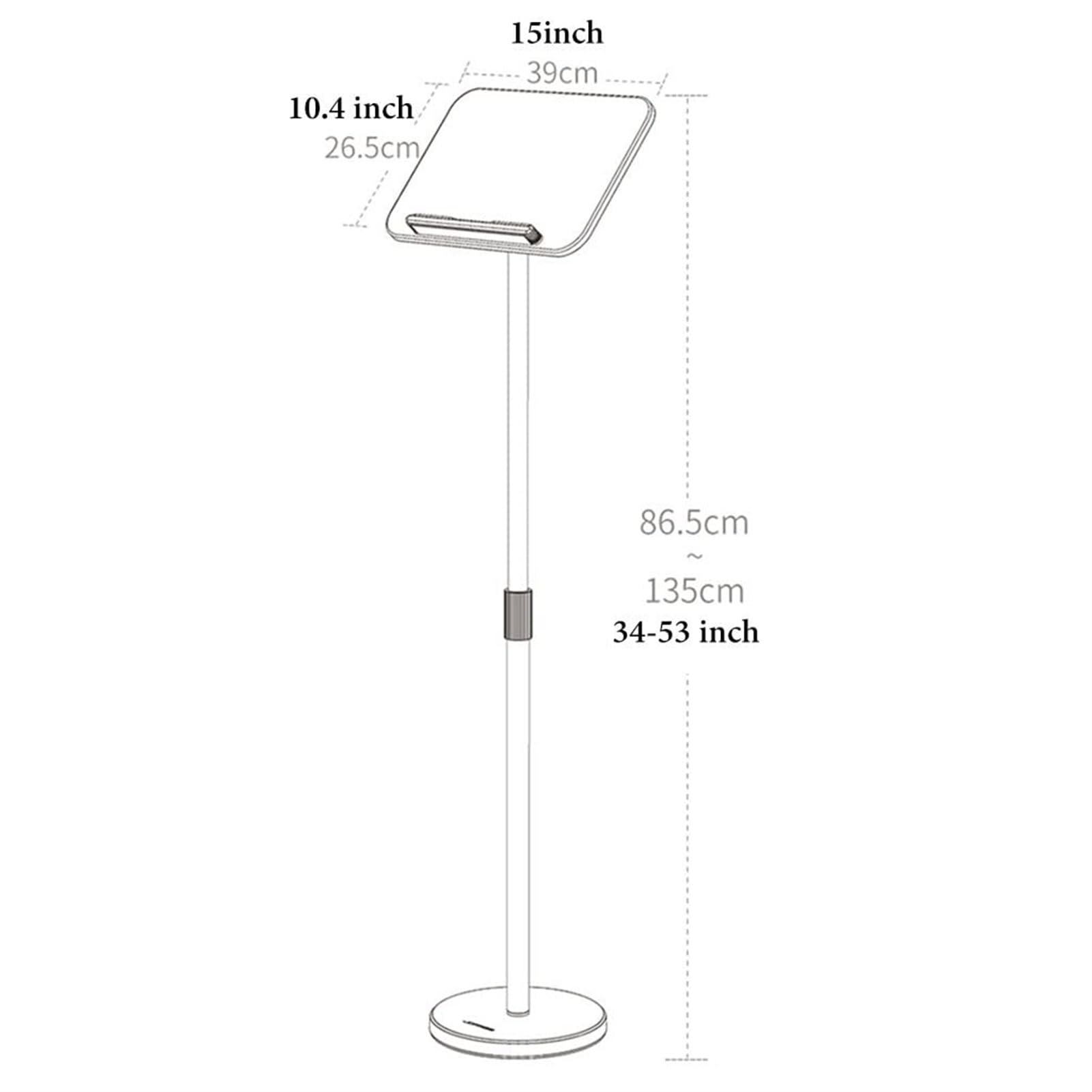 Atril para Leer en la Cama, Soporte para Libros de Suelo para Leer, Soporte para portátil de Altura Ajustable, Soporte para Libros de Cocina y revistas con ángulo ajustab